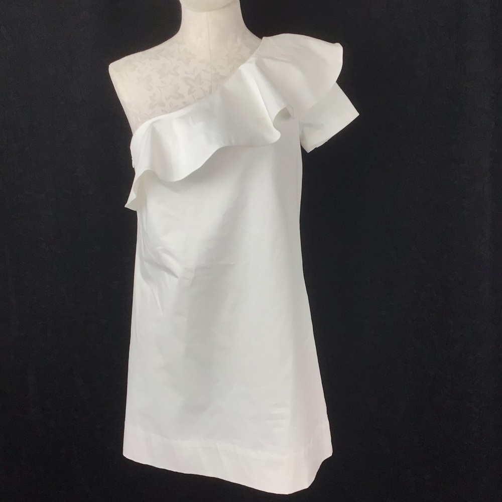 BNWT CLUB MONACO White One Shoulder Dress Size 6